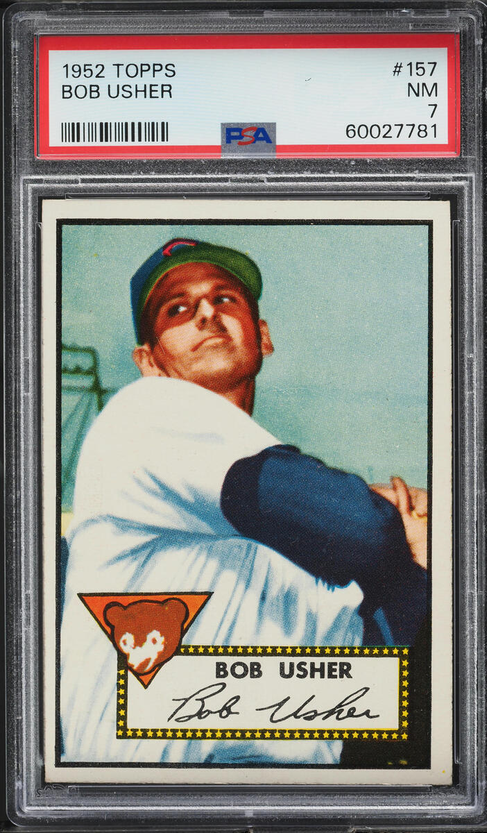 1952 Topps Bob Usher #157 PSA 7 NRMT