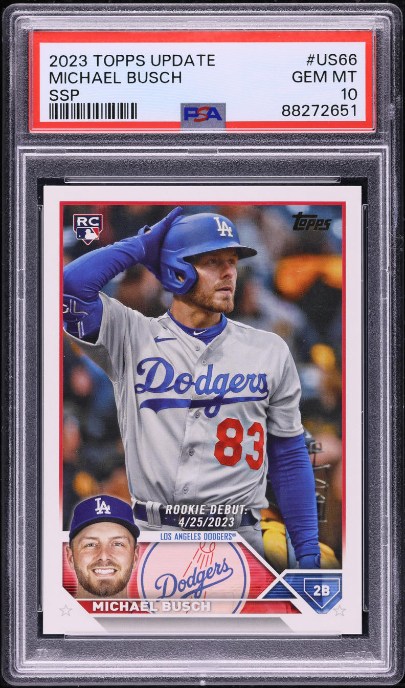 2023 Topps Update Michael Busch SSP ROOKIE #US66 PSA 10 GEM MINT