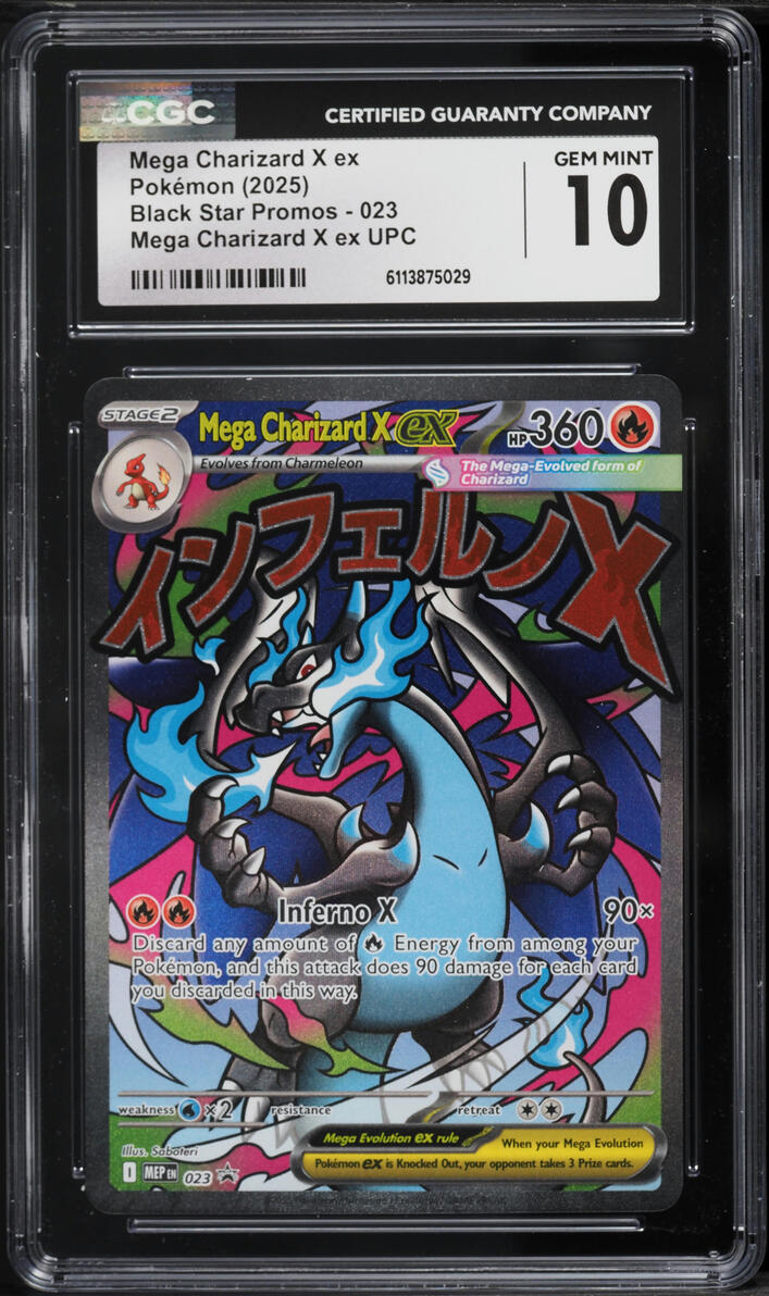 2025 Pokemon Mega Evolution Promo Ultra Premium Full Art Mega Charizard X ex #23 CGC 10 GEM