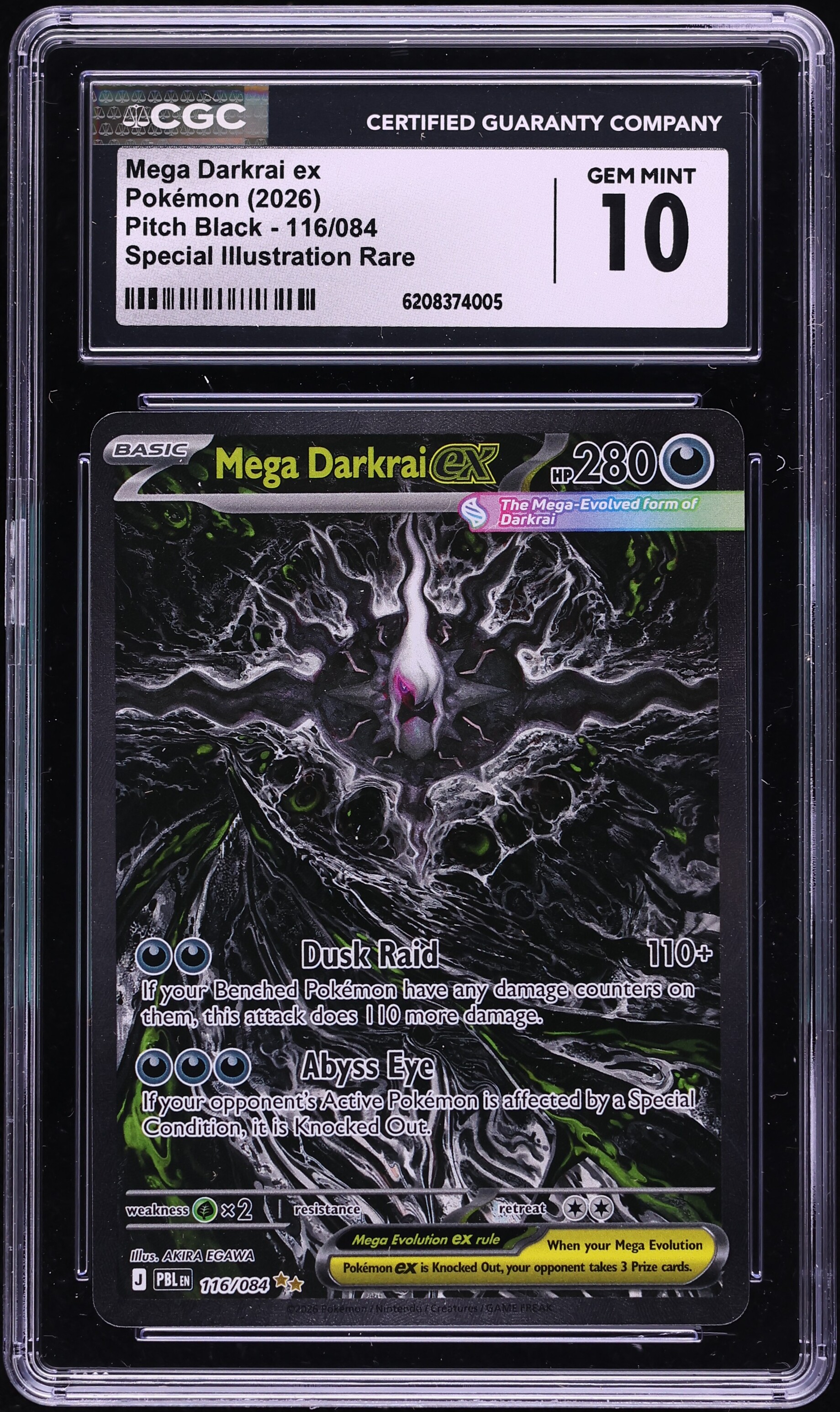 2026 Pokemon Mega Evolution Pitch Black SIR Mega Darkrai EX #116 CGC 10 GEM MINT