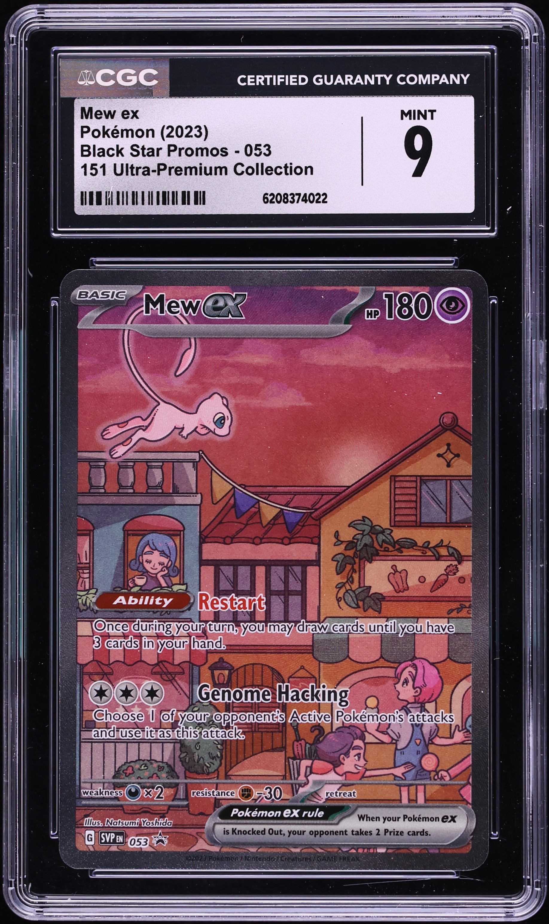 2023 Pokemon Scarlet & Violet Promo 151 Ultra Premium Collection Full Art Mew Ex #53 CGC 9 MINT