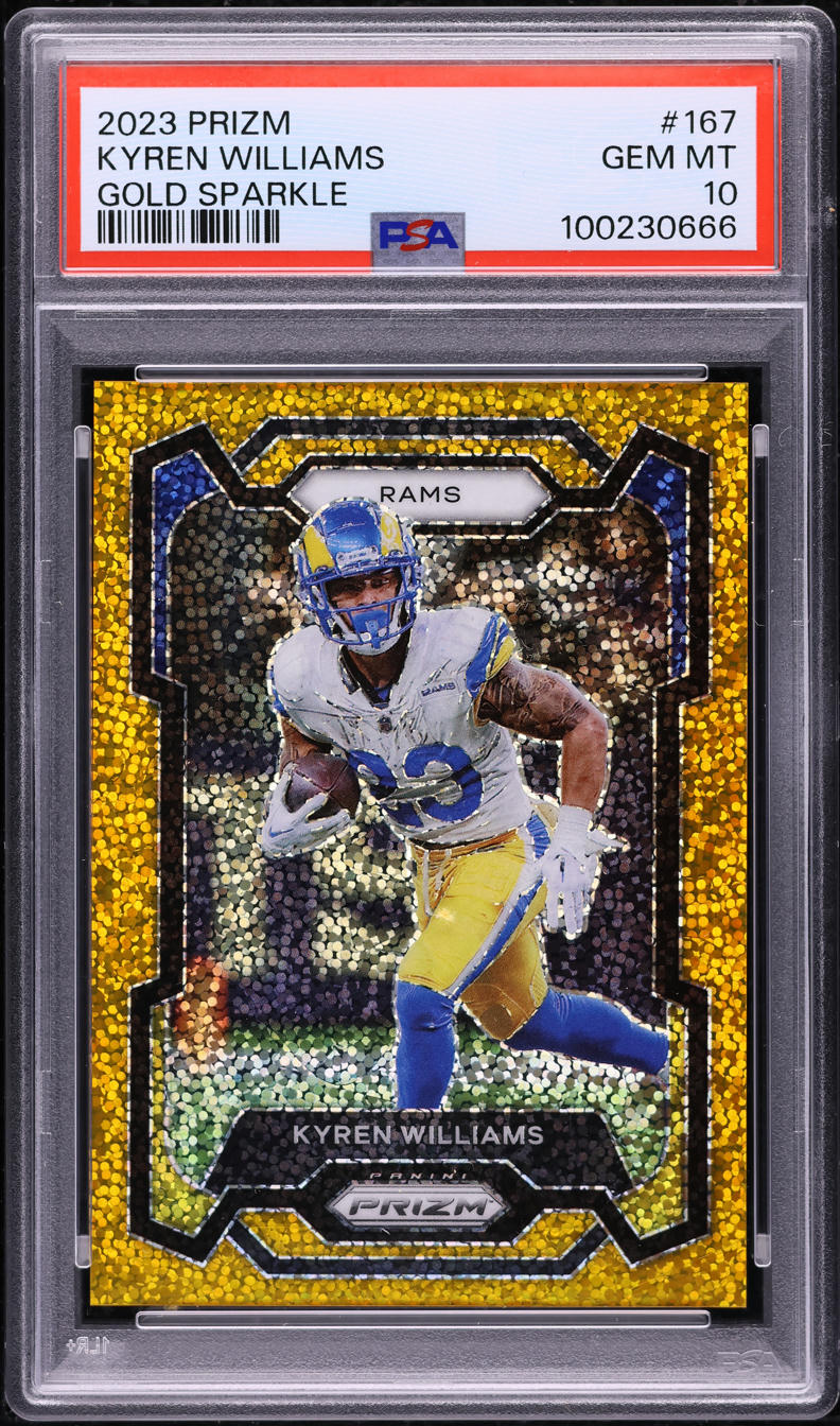 2023 Panini Prizm Gold Sparkle Kyren Williams /24 #167 PSA 10 GEM MINT