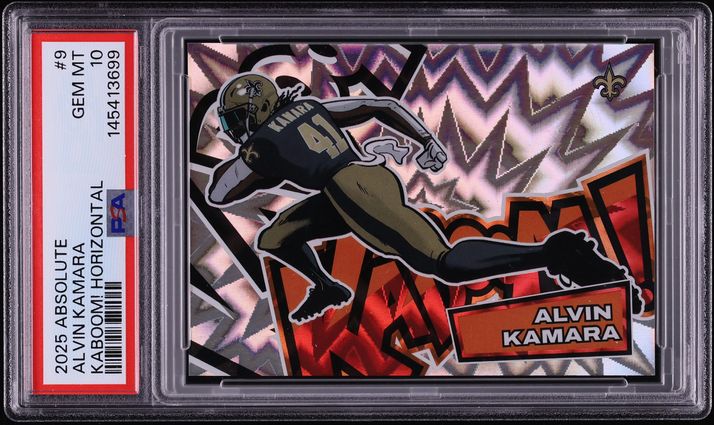 2025 Absolute Kaboom! Horizontal Alvin Kamara #9 PSA 10 GEM MINT - Photo 1