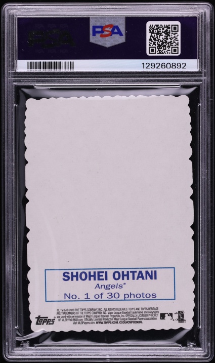 2018 Topps Heritage '69 Deckle Edge Die-Cut Shohei Ohtani ROOKIE #1 PSA 10 GEM MINT - Photo 2