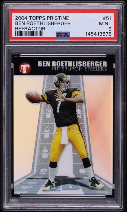 2004 Topps Pristine Refractor Ben Roethlisberger ROOKIE /1099 #51 PSA 9 MINT - Photo 1