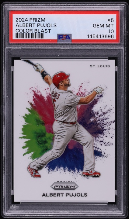 2024 Panini Prizm Color Blast Albert Pujols #5 PSA 10 GEM MINT - Photo 1