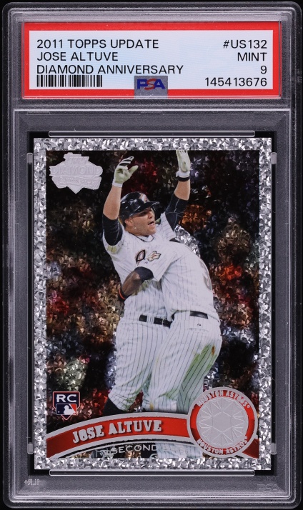 2011 Topps Update Diamond Anniversary Jose Altuve ROOKIE #US132 PSA 9 MINT - Photo 1