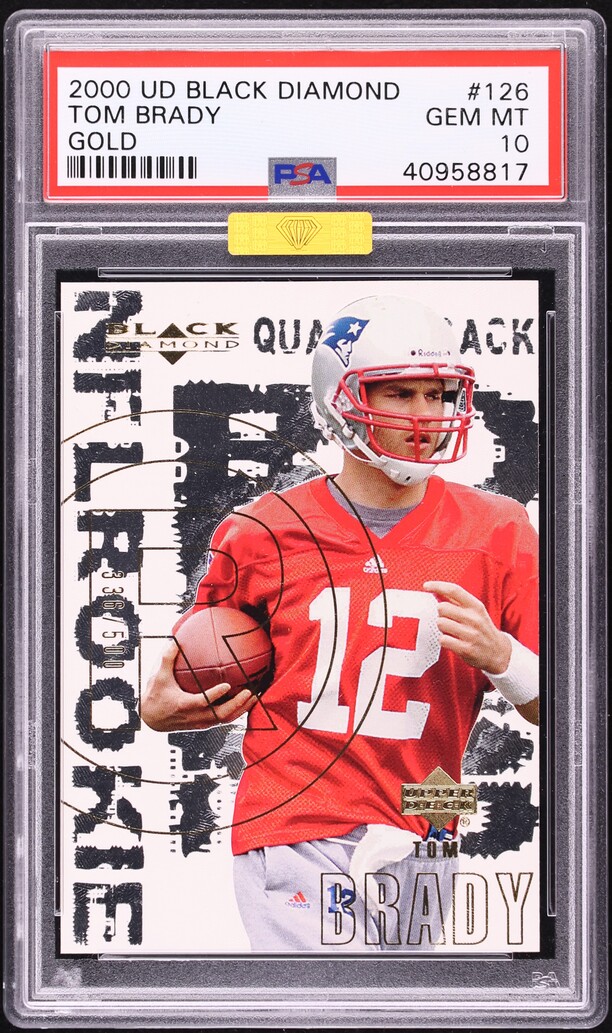 2000 Black Diamond Gold Tom Brady ROOKIE /500 #126 MBA PSA 10 GEM MINT