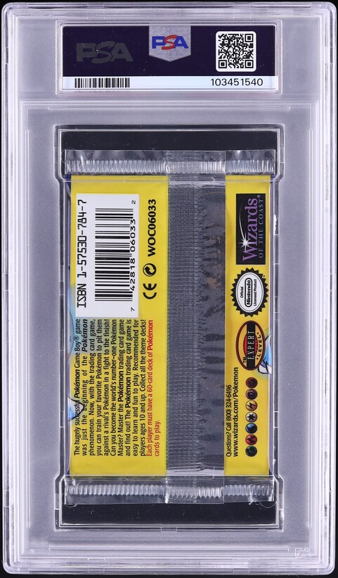 1999 Pokemon Base Set Pack Blastoise Unlimited Thin Font PSA 10 GEM MINT