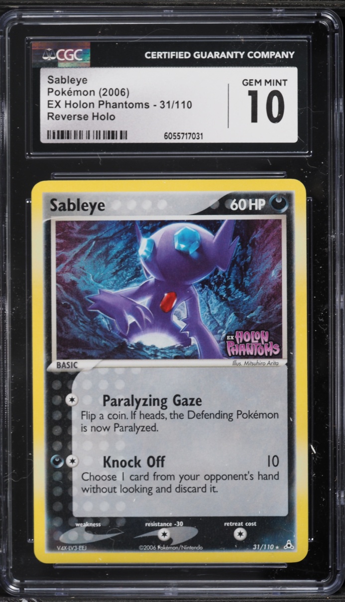 2006 Pokemon EX Holon Phantoms Reverse Holo Sableye #31 CGC 10 GEM MINT