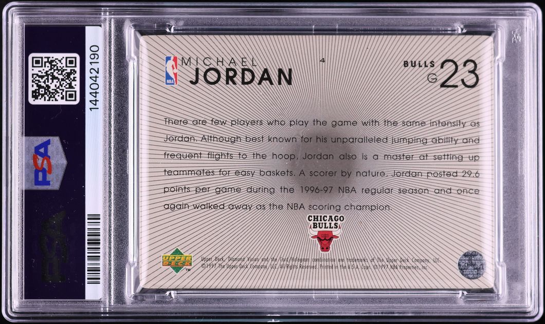 1997 Upper Deck Diamond Vision Michael Jordan #4 PSA 8 NM-MT