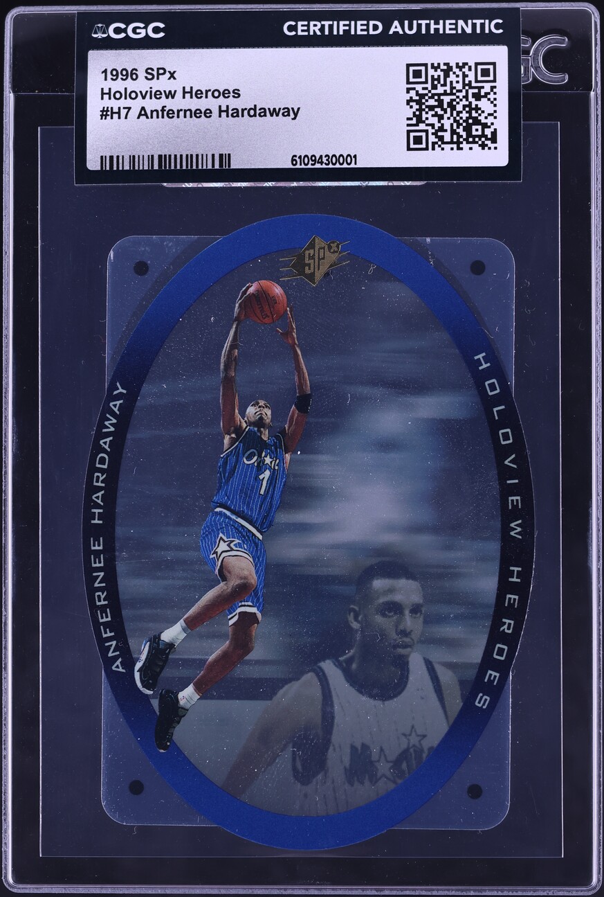1996 SPx Holoview Heroes Die-Cut Anfernee Hardaway #H7 CGC AUTH