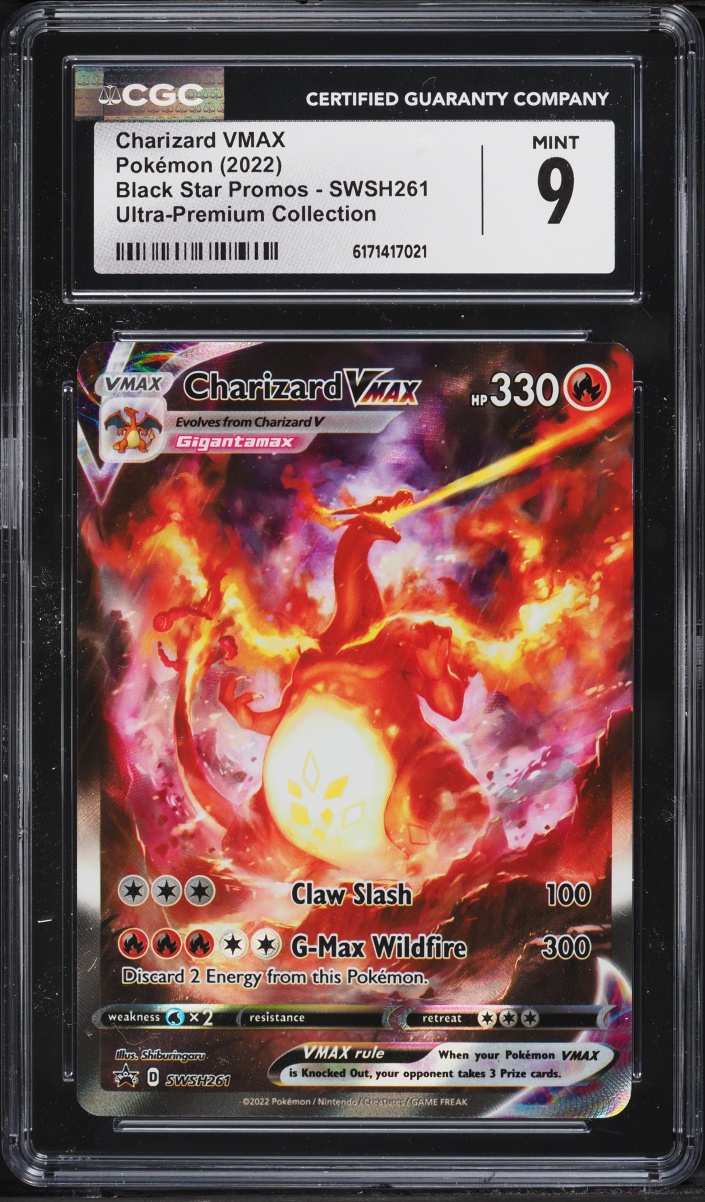 2022 Pokemon Sword & Shield Promo Ultra Premium Full Art Charizard VMAX #SWSH261 CGC 9 MINT