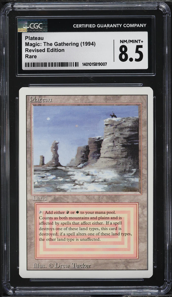 1994 Magic The Gathering MTG Revised Dual Land Plateau CGC 8.5 NM