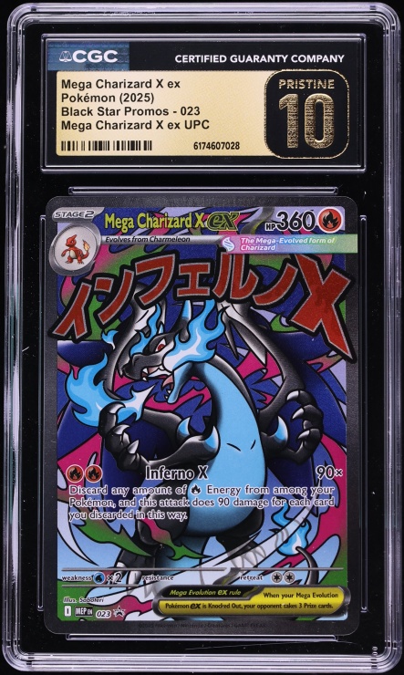 2025 Pokemon Mega Evolution Promo Ultra Premium Full Art Mega Charizard X Ex #23 CGC 10