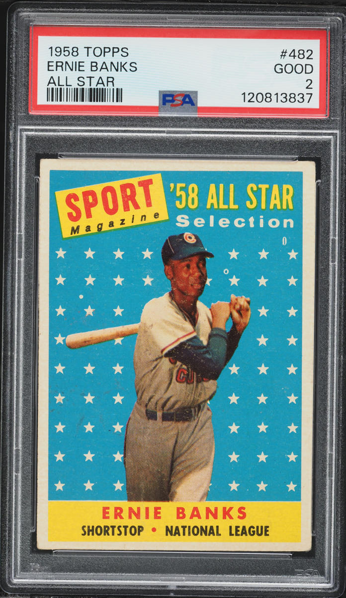 1958 Topps All Star Ernie Banks #482 PSA 2 GD