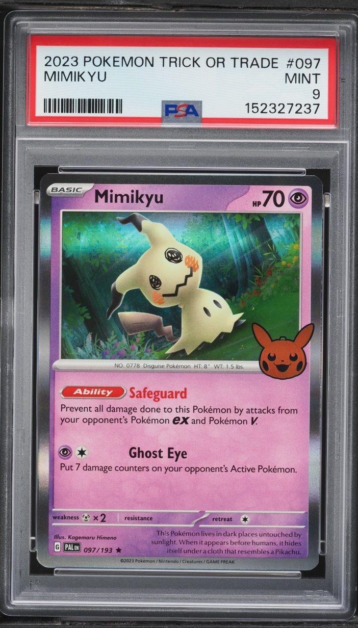 2023 Pokemon Scarlet & Violet Trick Or Trade Mimikyu #97 PSA 9 MINT