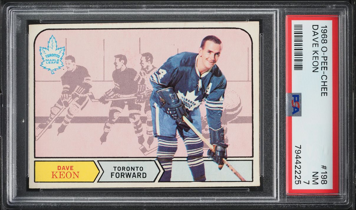 1968 O-Pee-Chee Hockey Dave Keon #198 PSA 7 NRMT