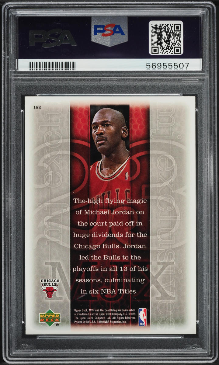 1999 Upper Deck MVP Michael Jordan #182 PSA 10 GEM MINT