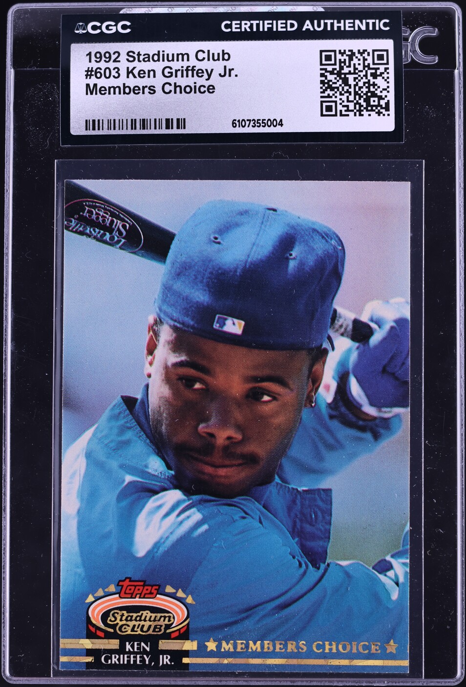 1992 Stadium Club Members Choice Ken Griffey Jr. #603 CGC AUTH