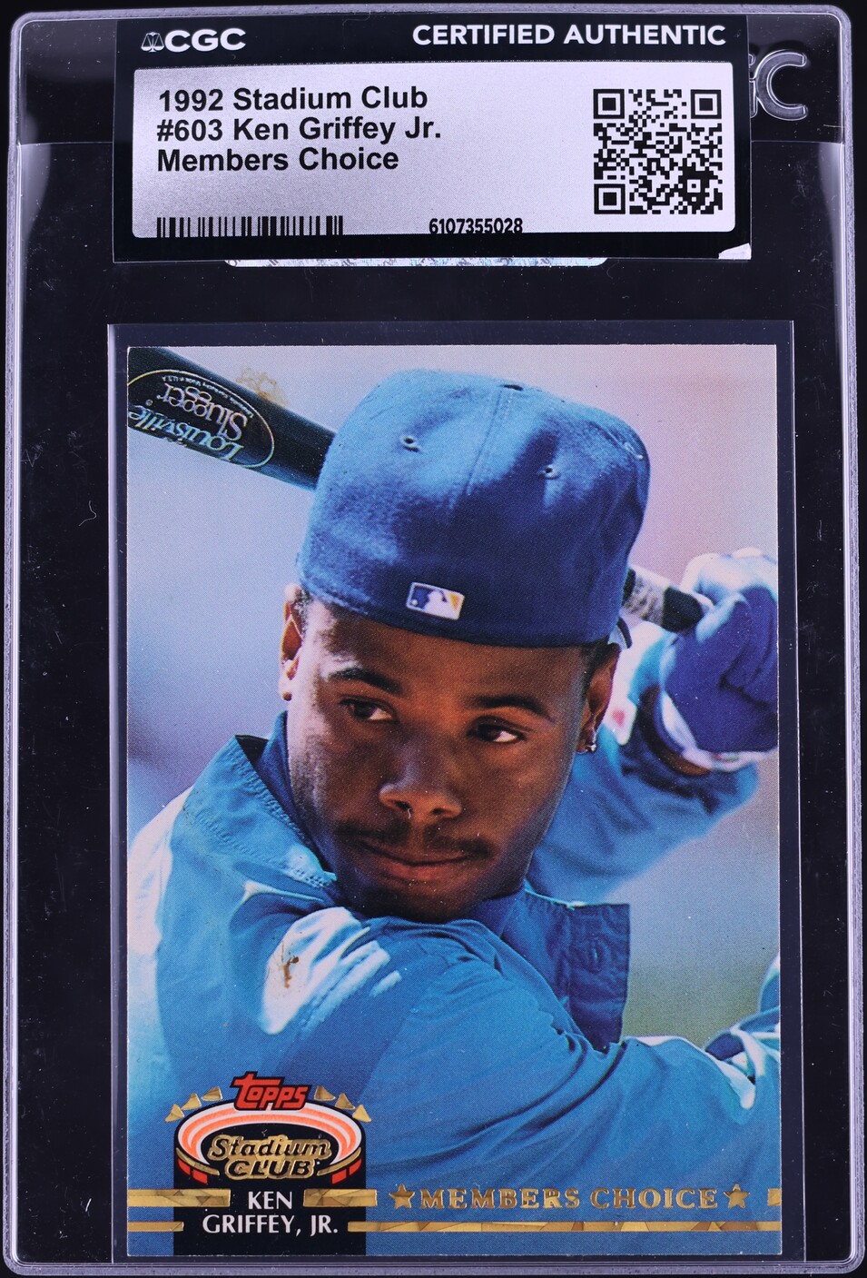 1992 Stadium Club Members Choice Ken Griffey Jr. #603 CGC AUTH