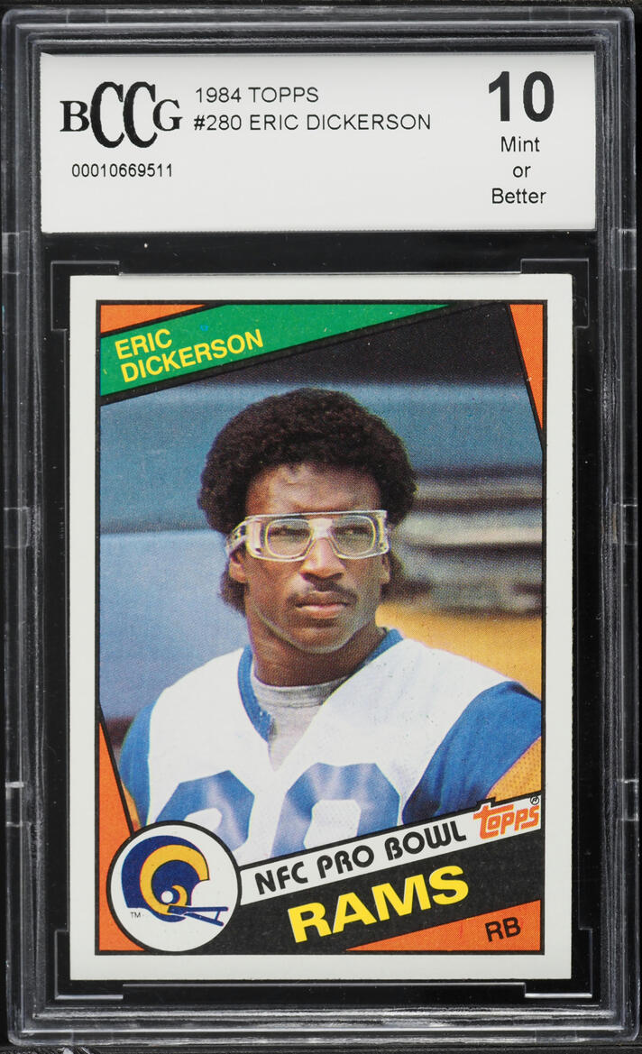 1984 Topps Football Eric Dickerson ROOKIE #280 BCCG 10