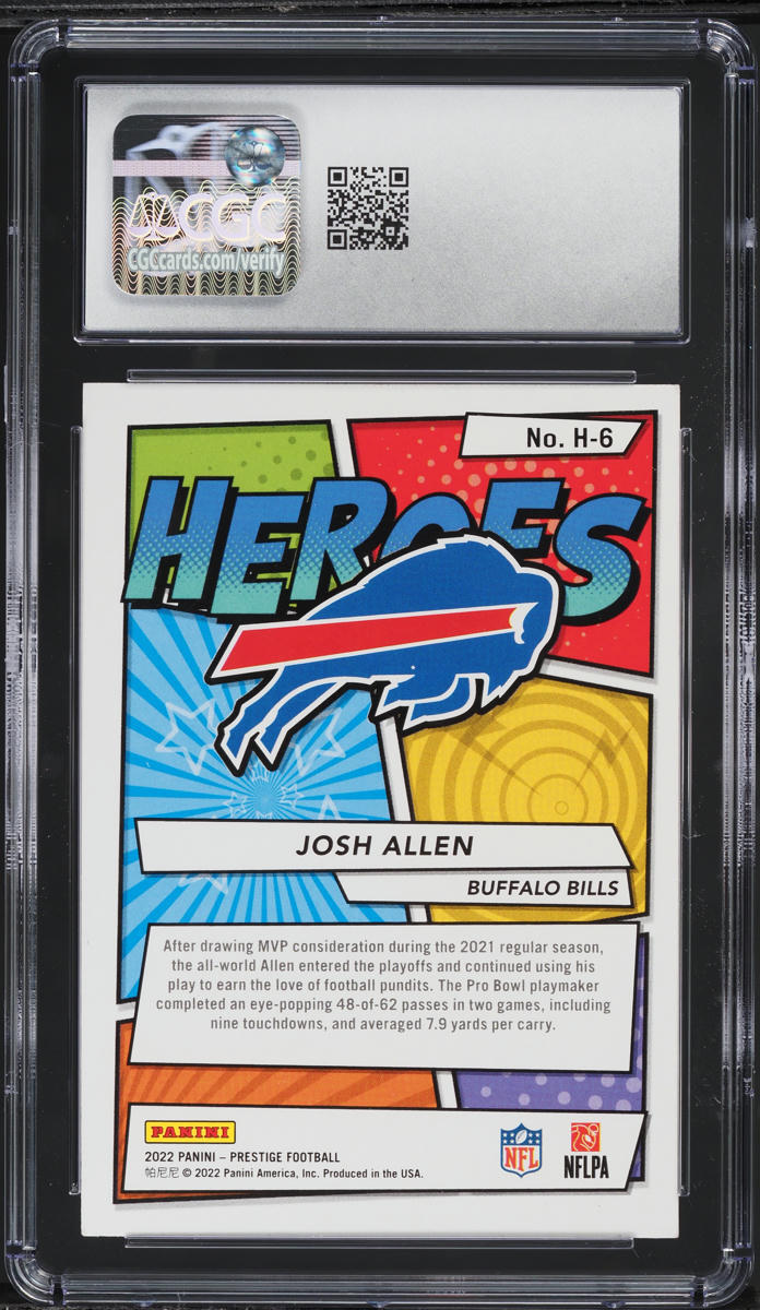 2022 Panini Prestige Heroes Josh Allen #H-6 CGC 9 MINT