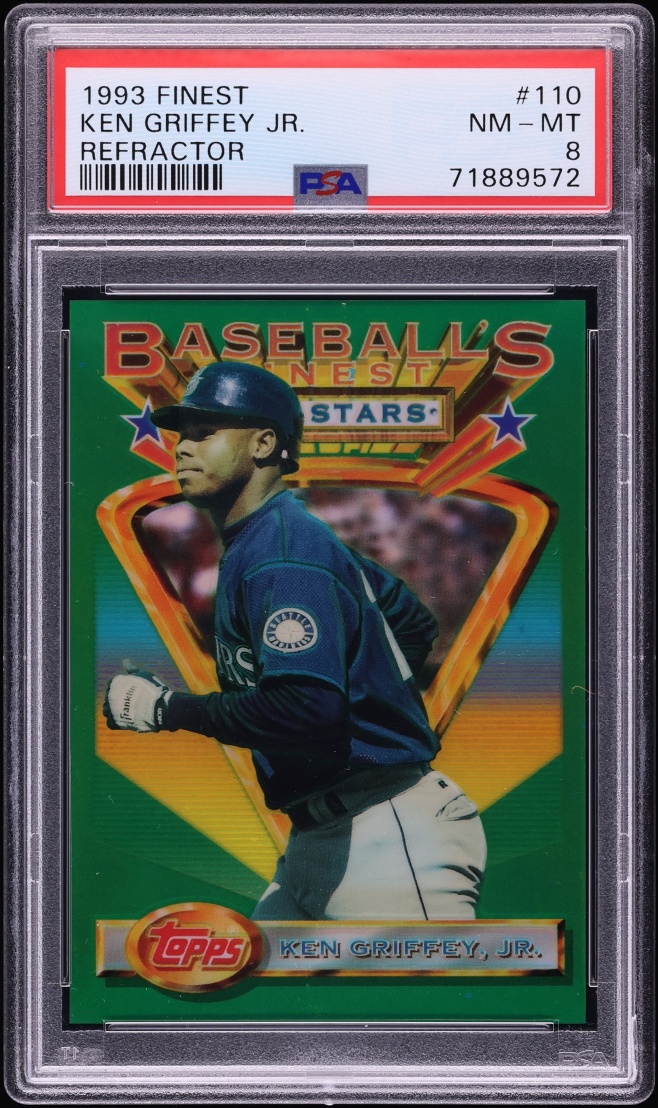 1993 Finest Refractor Ken Griffey Jr.  ALL-STAR #110 PSA 8 NM-MT