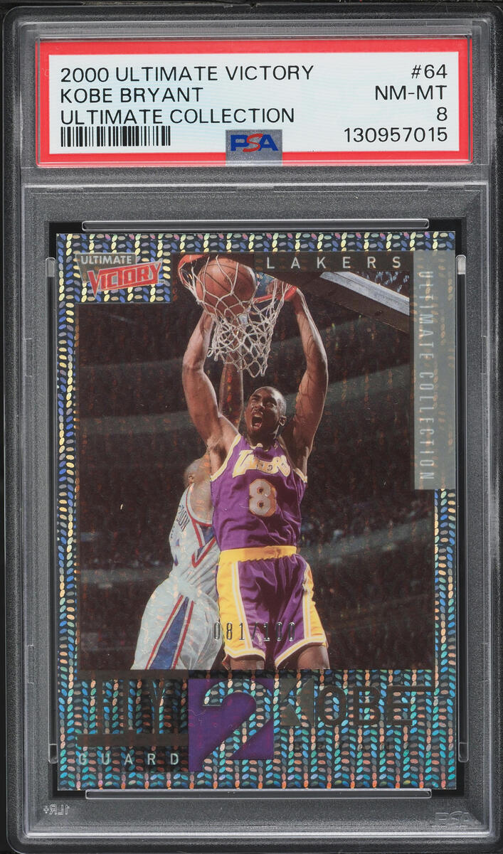 2000 Ultimate Victory Ultimate Collection Kobe Bryant /100 #64 PSA 8 NM-MT