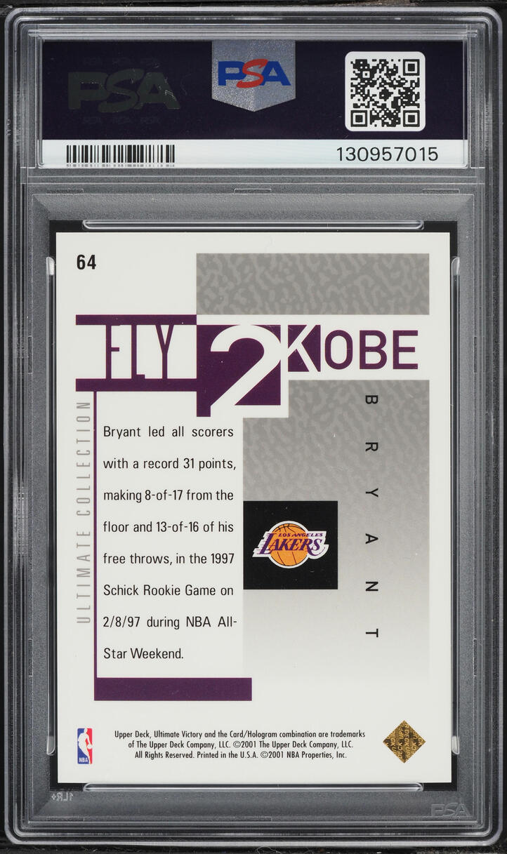 2000 Ultimate Victory Ultimate Collection Kobe Bryant /100 #64 PSA 8 NM-MT