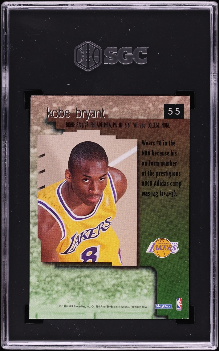 1996 Skybox Premium Kobe Bryant ROOKIE #55 SGC 5 EX
