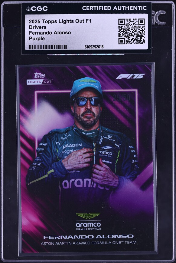 2005 Futera Grand Prix Drivers Fernando Alonso ROOKIE #1 PSA 7