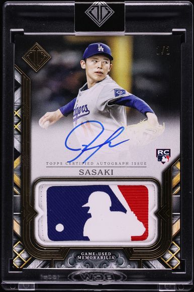 2025 Topps Transcendent Collection Roki Sasaki ROOKIE MLB LOGOMAN PATCH AUTO 1/1 #MLBPA-RS