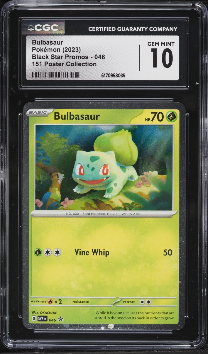 2023 Pokemon Scarlet & Violet Promo 151 Poster Collection Bulbasaur #46 CGC 10 GEM MINT