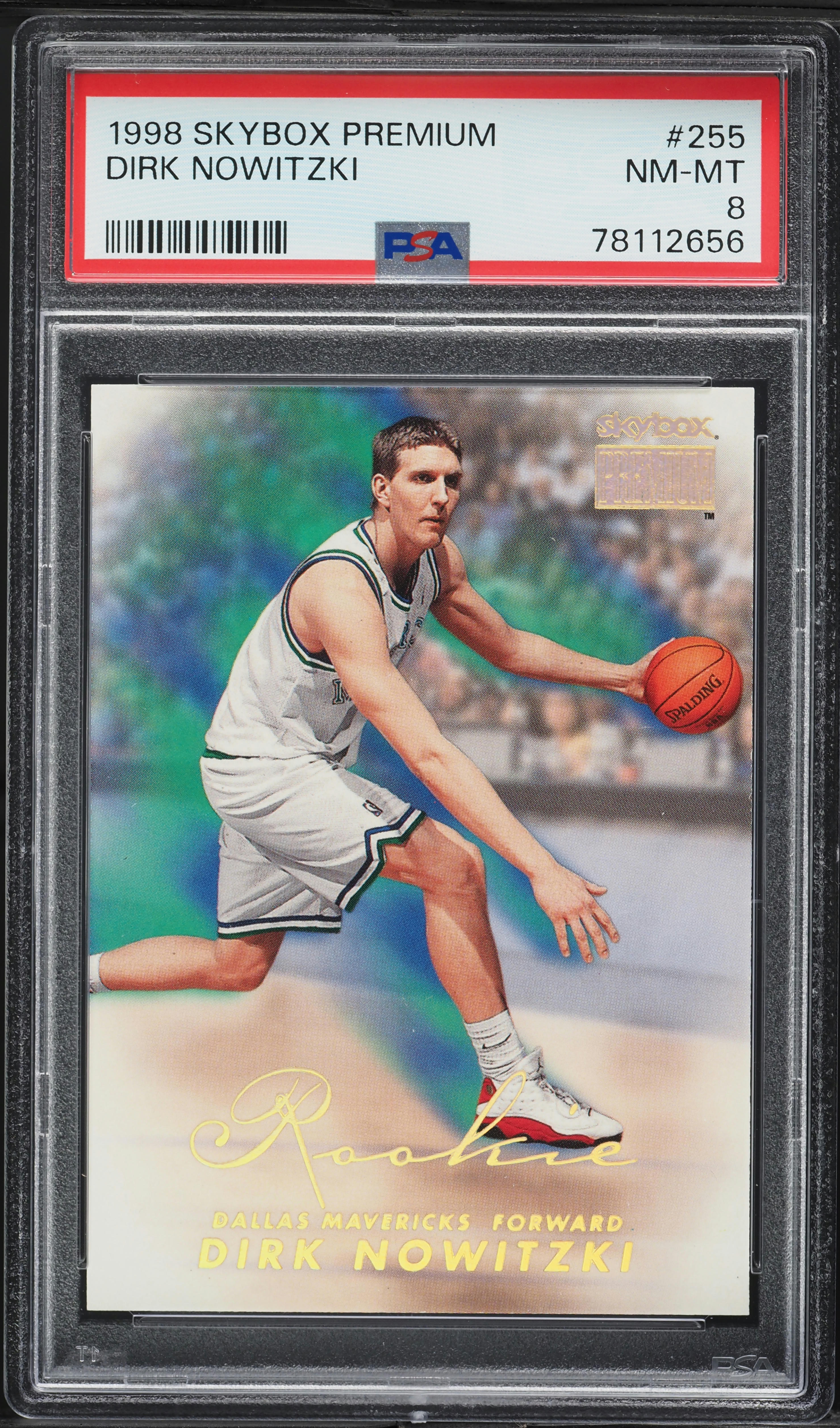 1998 Skybox Premium Dirk Nowitzki ROOKIE #255 PSA NM-MT on