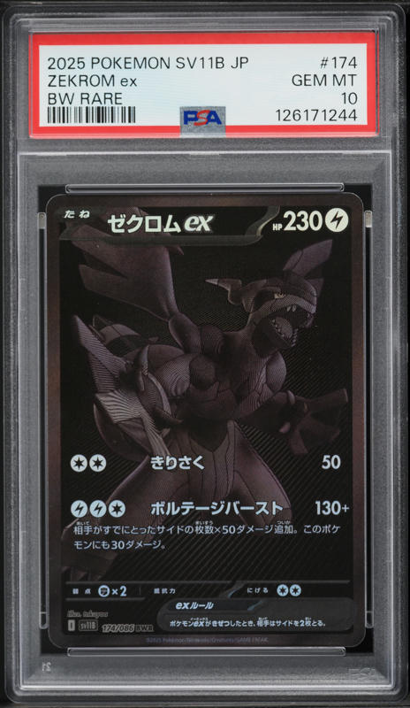 ゼクロム ex SPECIAL ART RARE #169 PSA10 PSA 10 Zekrom ex SAR 169/086 sv11B Black Bolt Pokemon Card