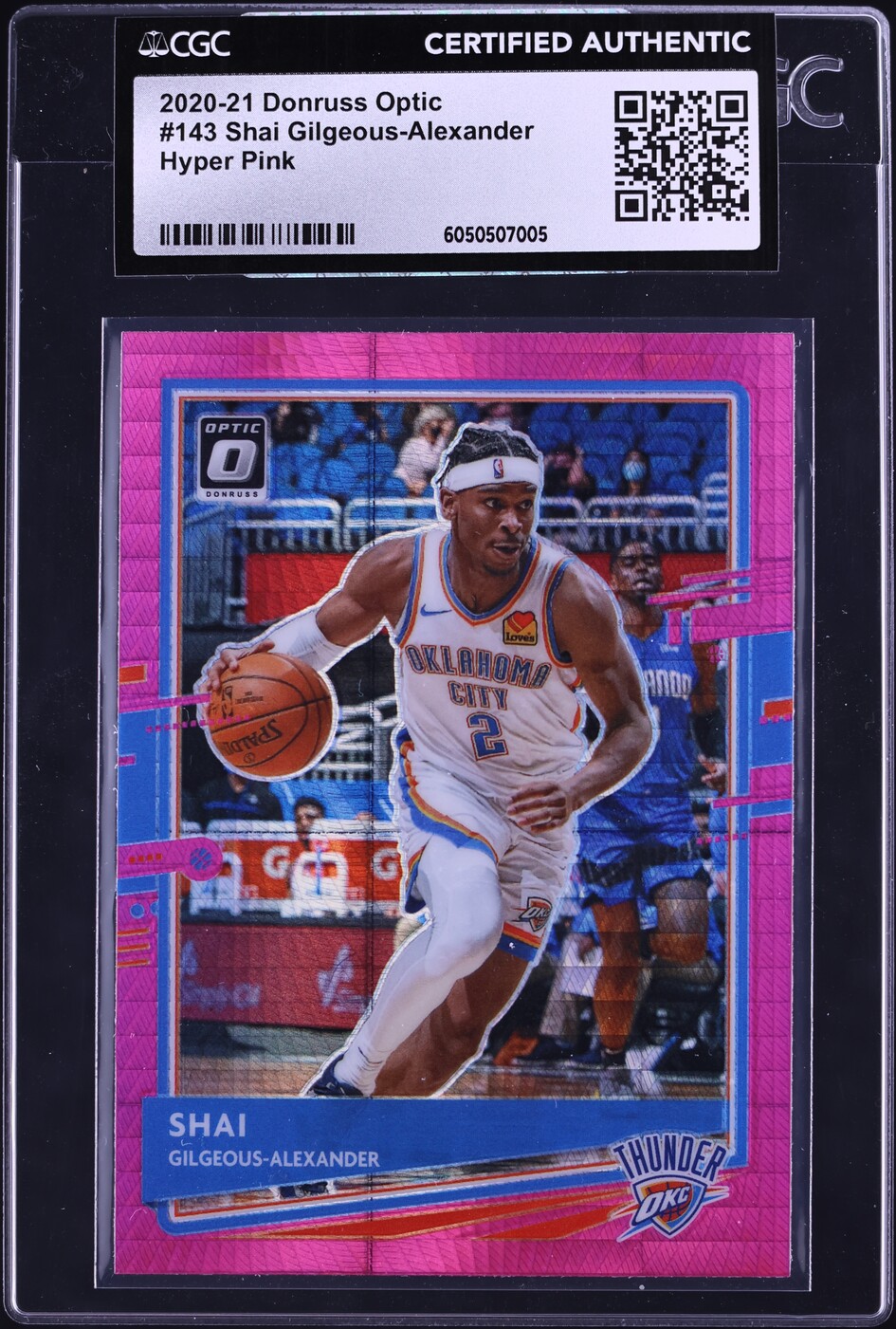 2020 Donruss Optic Hyper Pink Shai Gilgeous-Alexander #143 CGC AUTH