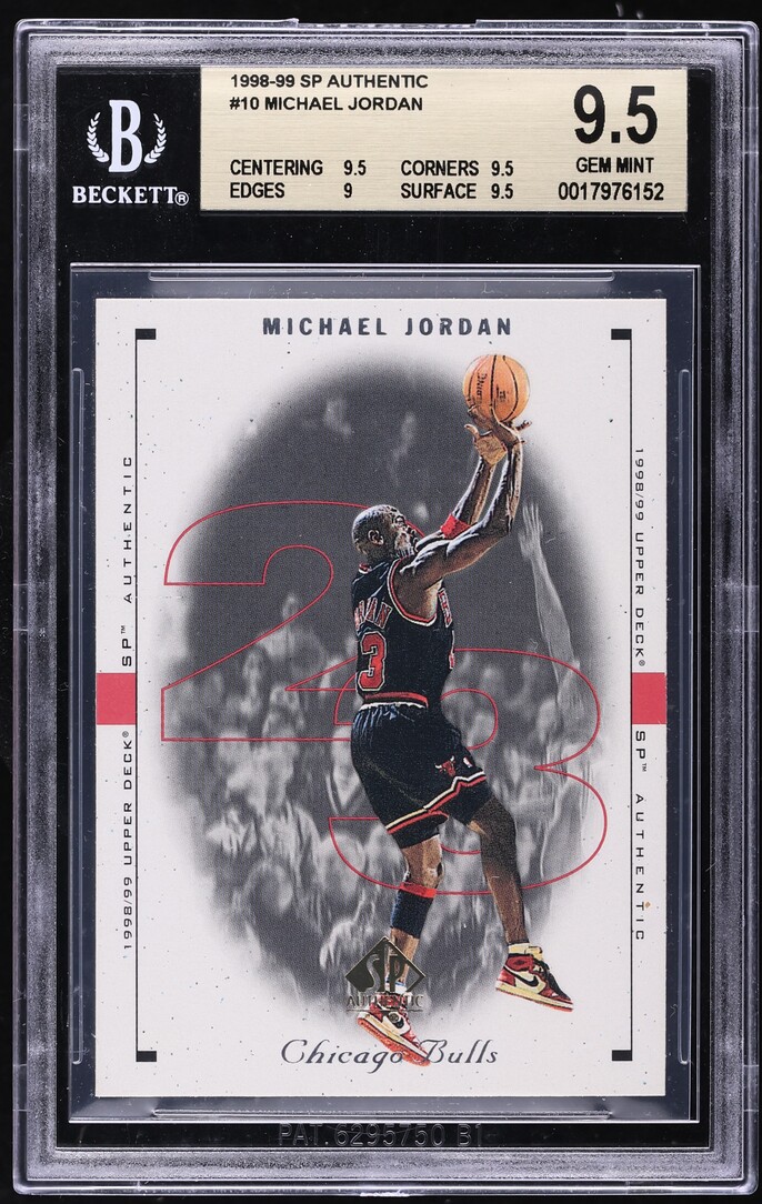 1998 SP Authentic Michael Jordan #10 BGS 9.5 GEM MINT