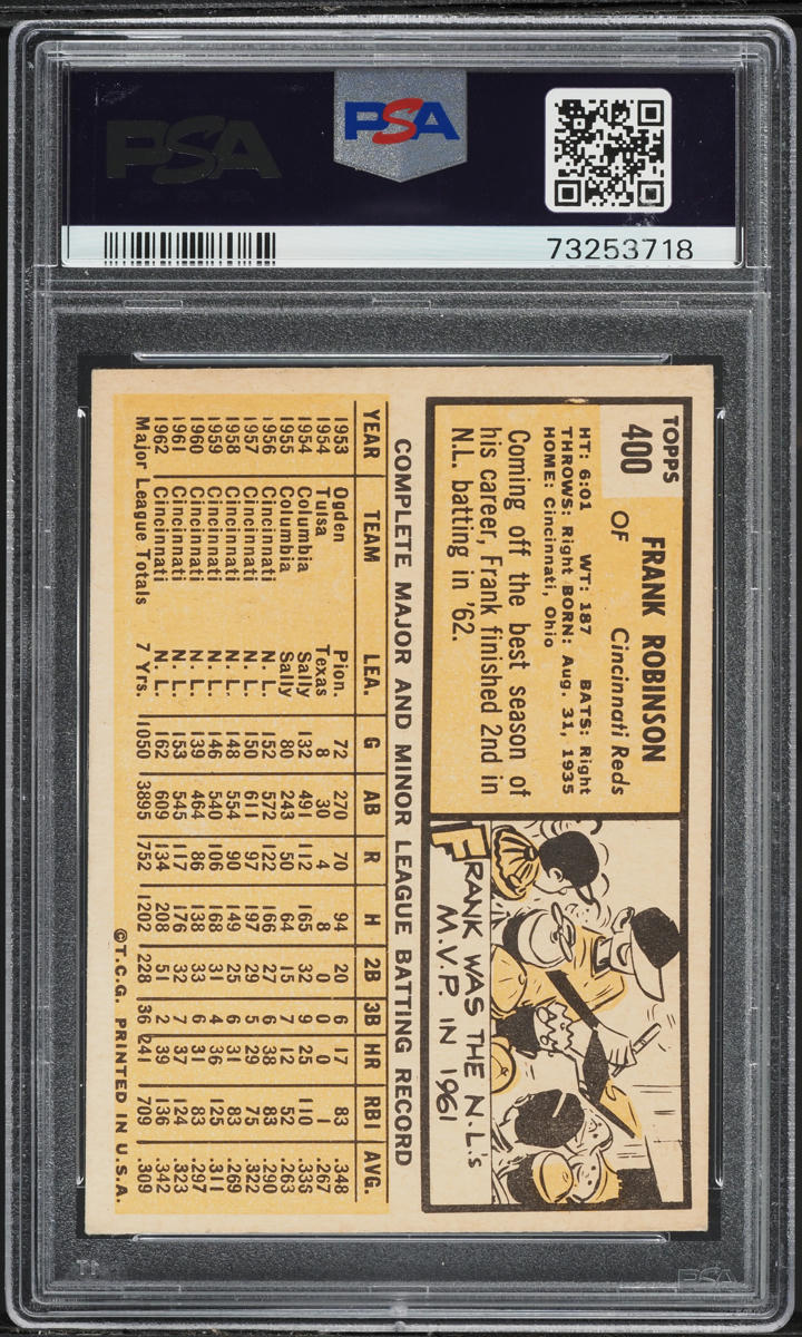 1963 Topps Frank Robinson #400 PSA 3 VG