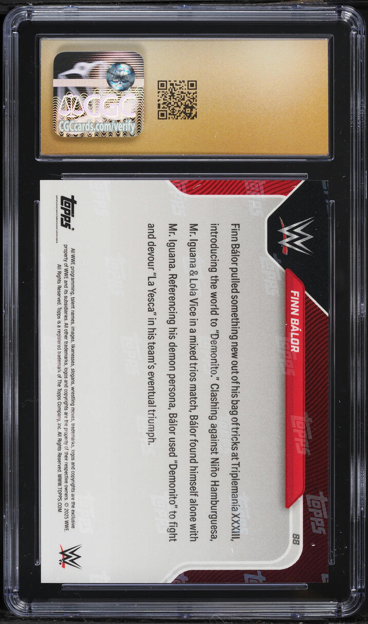 2025 Topps Now WWE Finn Balor #88 CGC 10 PRISTINE