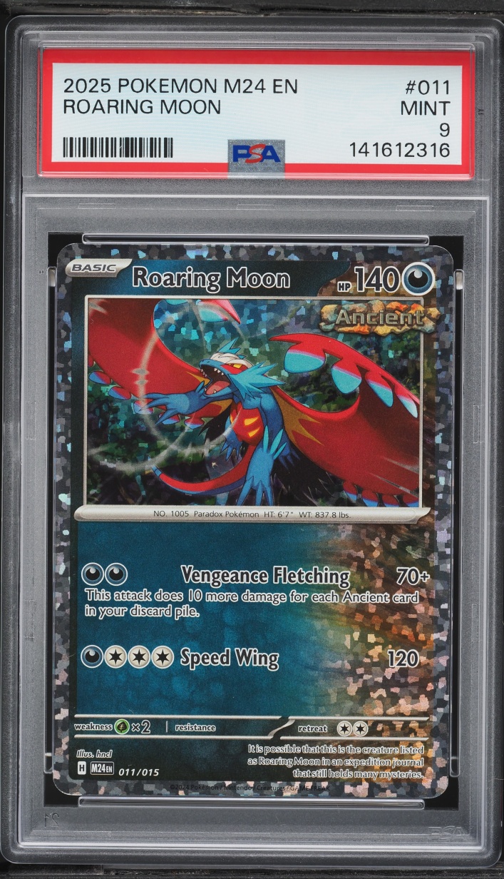 2025 Pokemon Scarlet & Violet McDonald's Collection Holo Roaring Moon #11 PSA 9 MINT