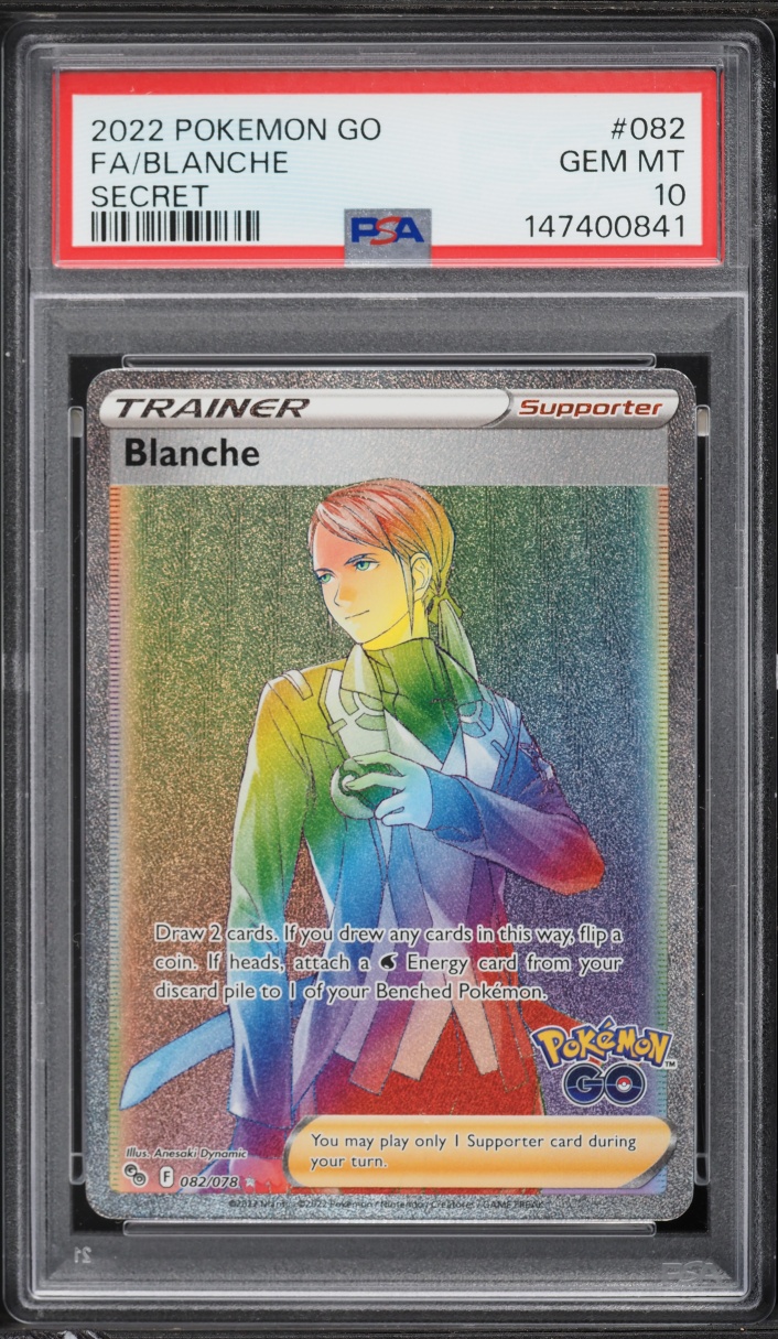 2022 Pokemon Sword & Shield GO Rainbow Rare Blanche #82 PSA 10 GEM MINT