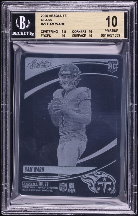 2025 Absolute Glass Cam Ward ROOKIE #29 BGS 10 PRISTINE
