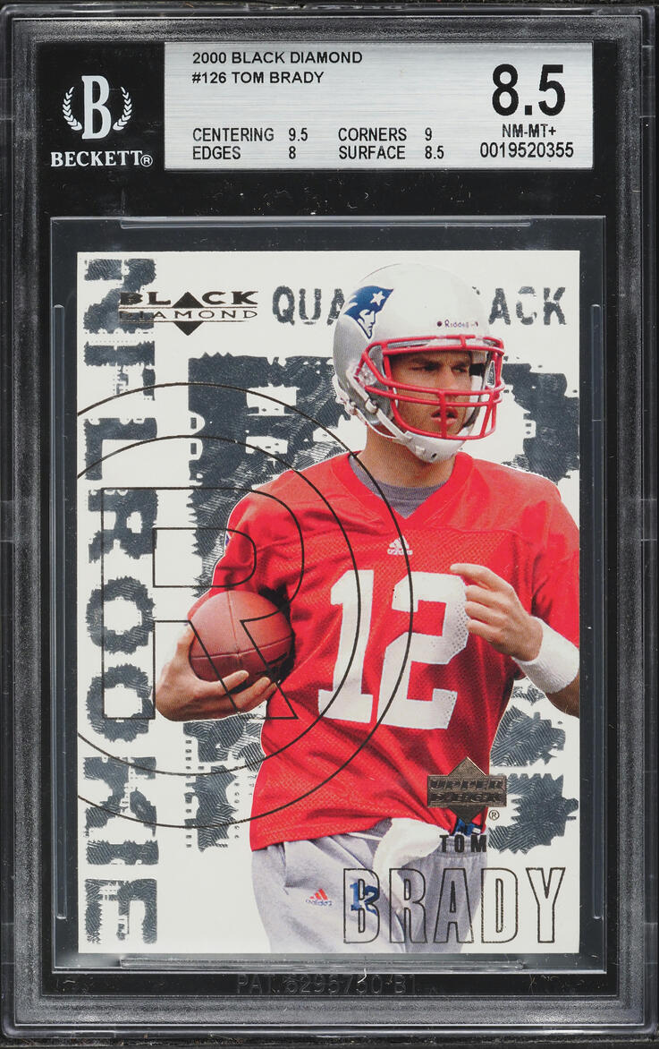 2000 Black Diamond Tom Brady ROOKIE #126 BGS 8.5 NM-MT+