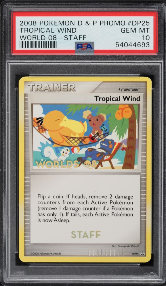 2008 Pokemon DP World Championships Promo Staff Tropical Wind PSA 10 GEM MINT