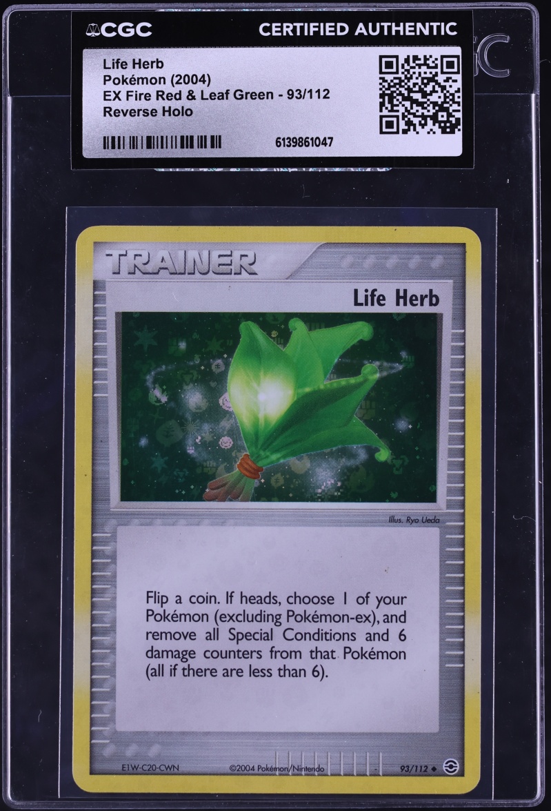 2004 Pokemon EX Fire Red & Leaf Green Holo Life Herb #93 CGC AUTH