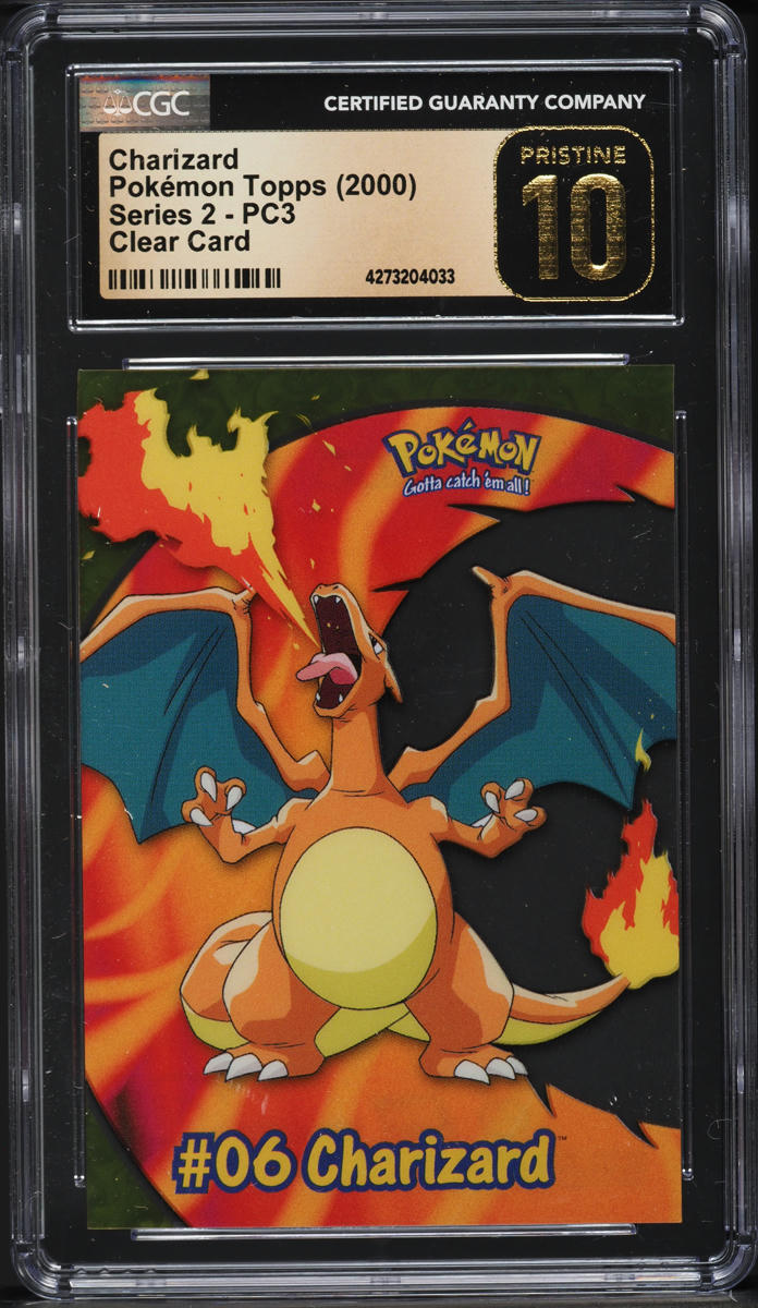 2000 Topps Pokemon Series 2 Clear Card Charizard #PC3 CGC 10 PRISTINE
