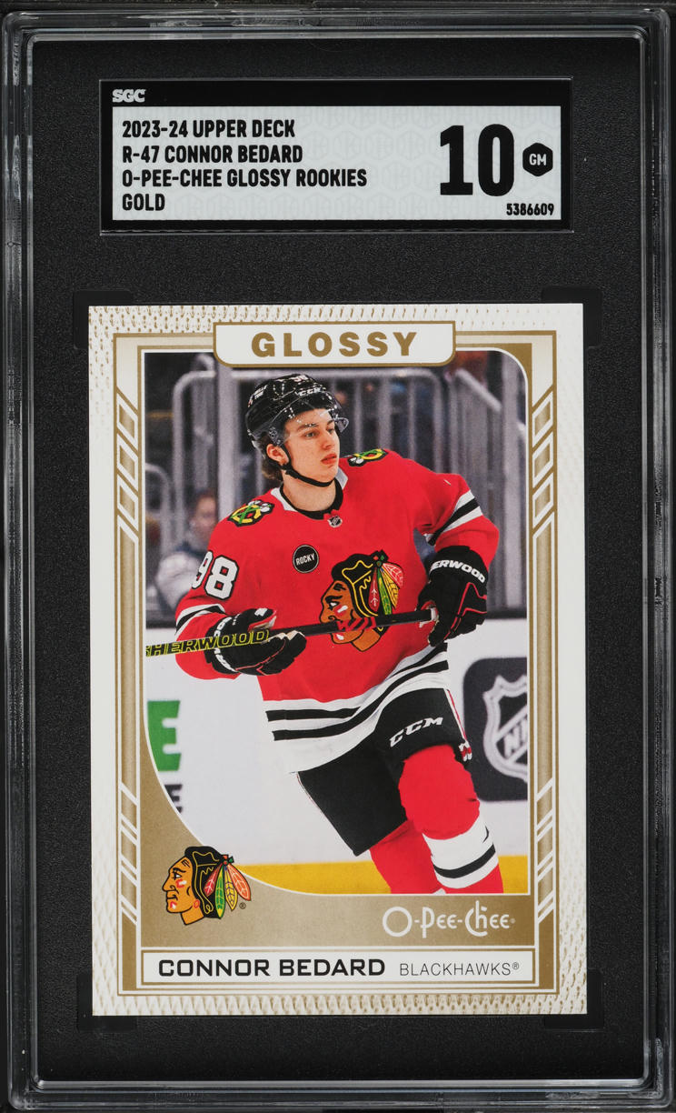 2023 Upper Deck O-Pee-Chee Glossy Gold Connor Bedard ROOKIE #R-47 SGC 10 GEM