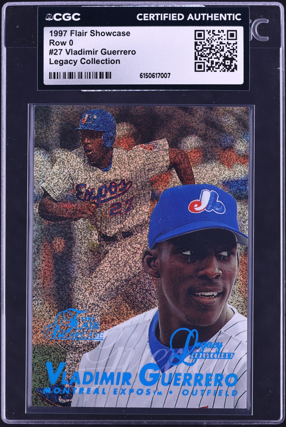 1997 Flair Showcase Row 0 Legacy Collection Vladimir Guerrero /100 #27 CGC AUTH - Photo 1