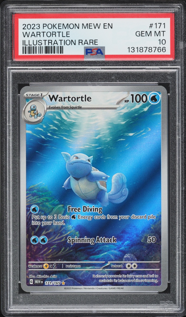 2023 Pokemon Scarlet & Violet 151 IR Wartortle #171 PSA 10 GEM MINT